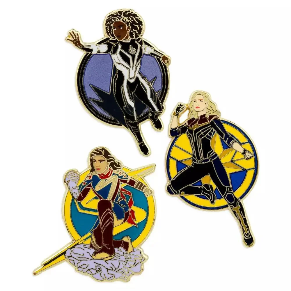 Disney Marvel Studios Kamala Monica The Marvels 3-Pin Limited Release Set-NIP